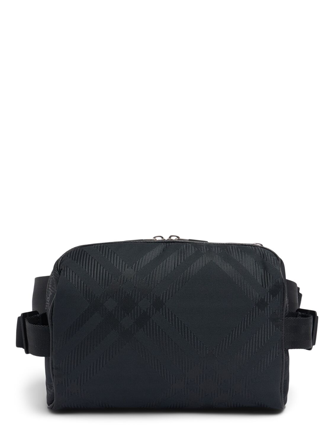 Burberry Check Print Jacquard Belt Bag In Black