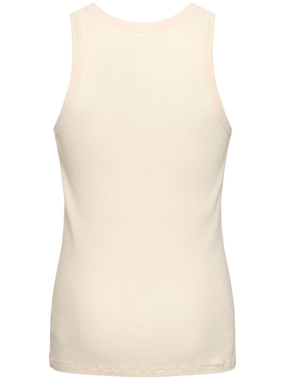 Shop Auralee Organic Cotton Rib Tank Top In Ivory