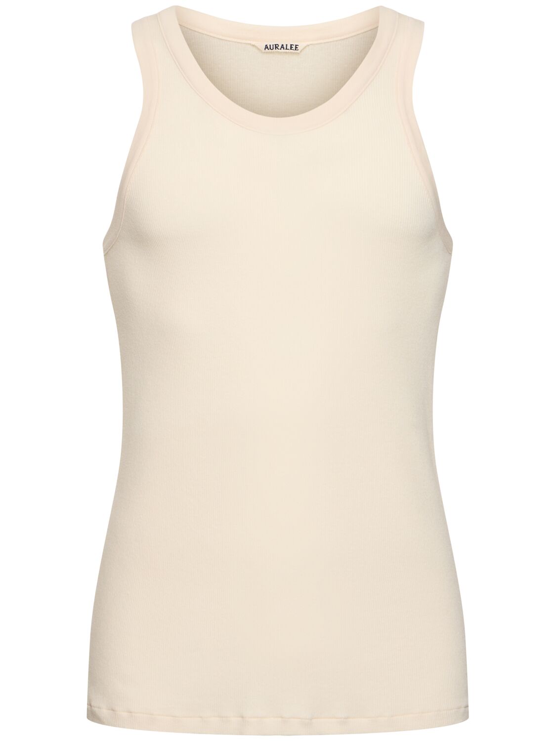 Auralee Slim-fit Ribbed Cotton Tank Top In Ivory