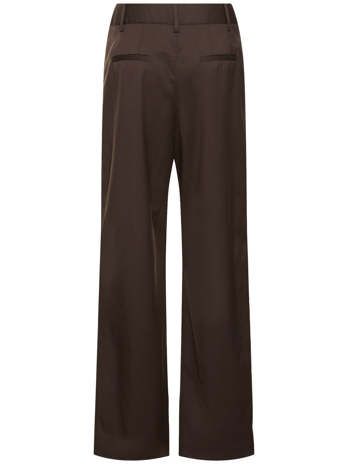 Shop Loulou Studio Sbiru Wool Flared Pants In Brown