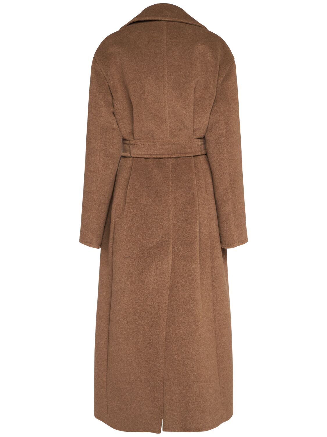 Shop Max Mara Fragore Alpaca Blend Long Coat In Brown