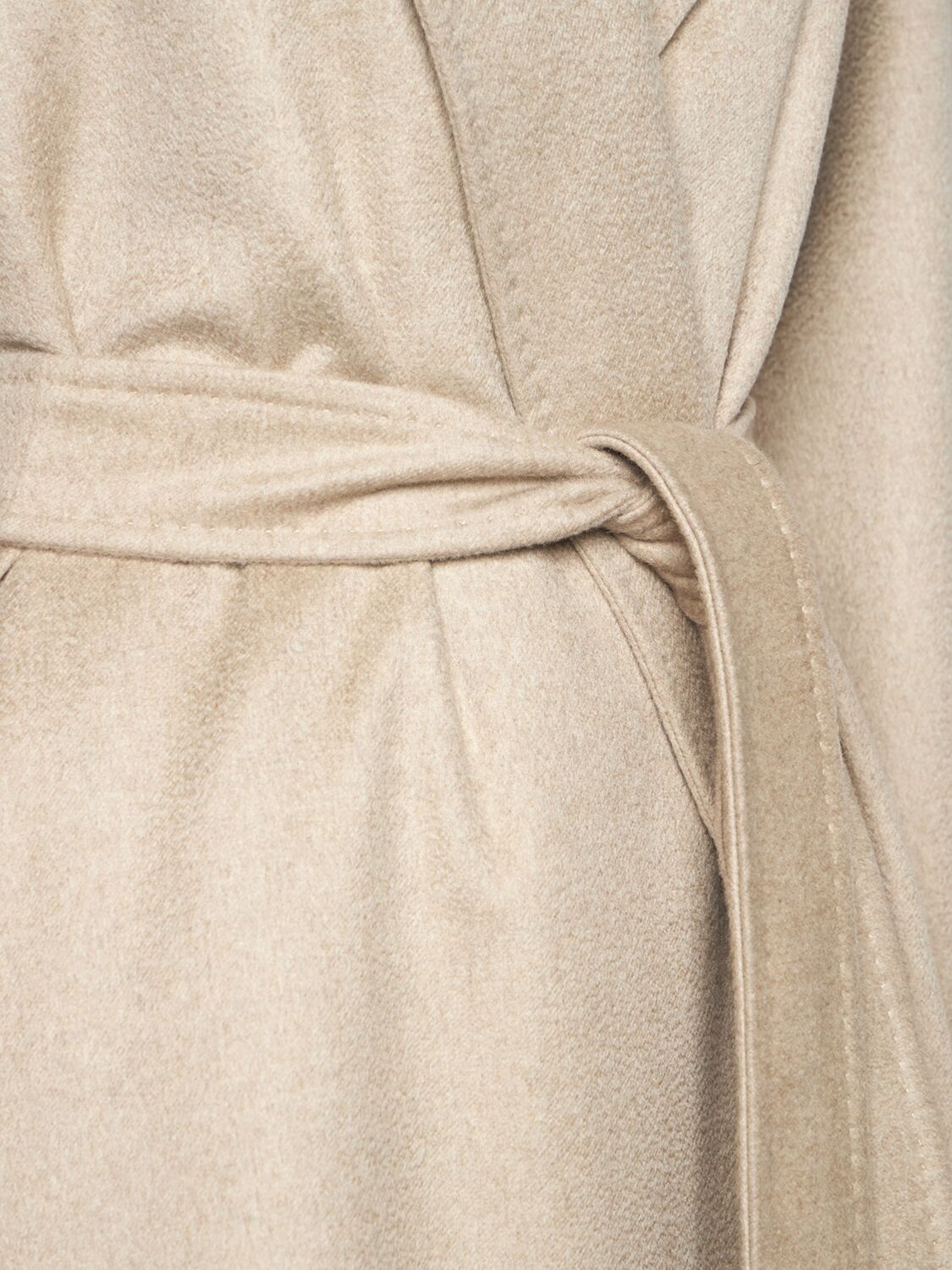 Shop Max Mara Fornovo Belted Cashmere Long Coat In Cacha