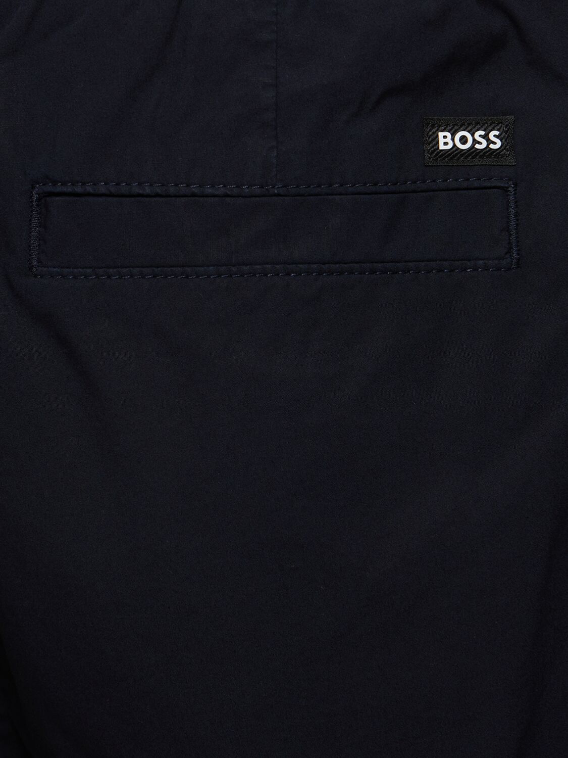 Shop Hugo Boss Kenosh Cotton Blend Shorts In Dark Blue