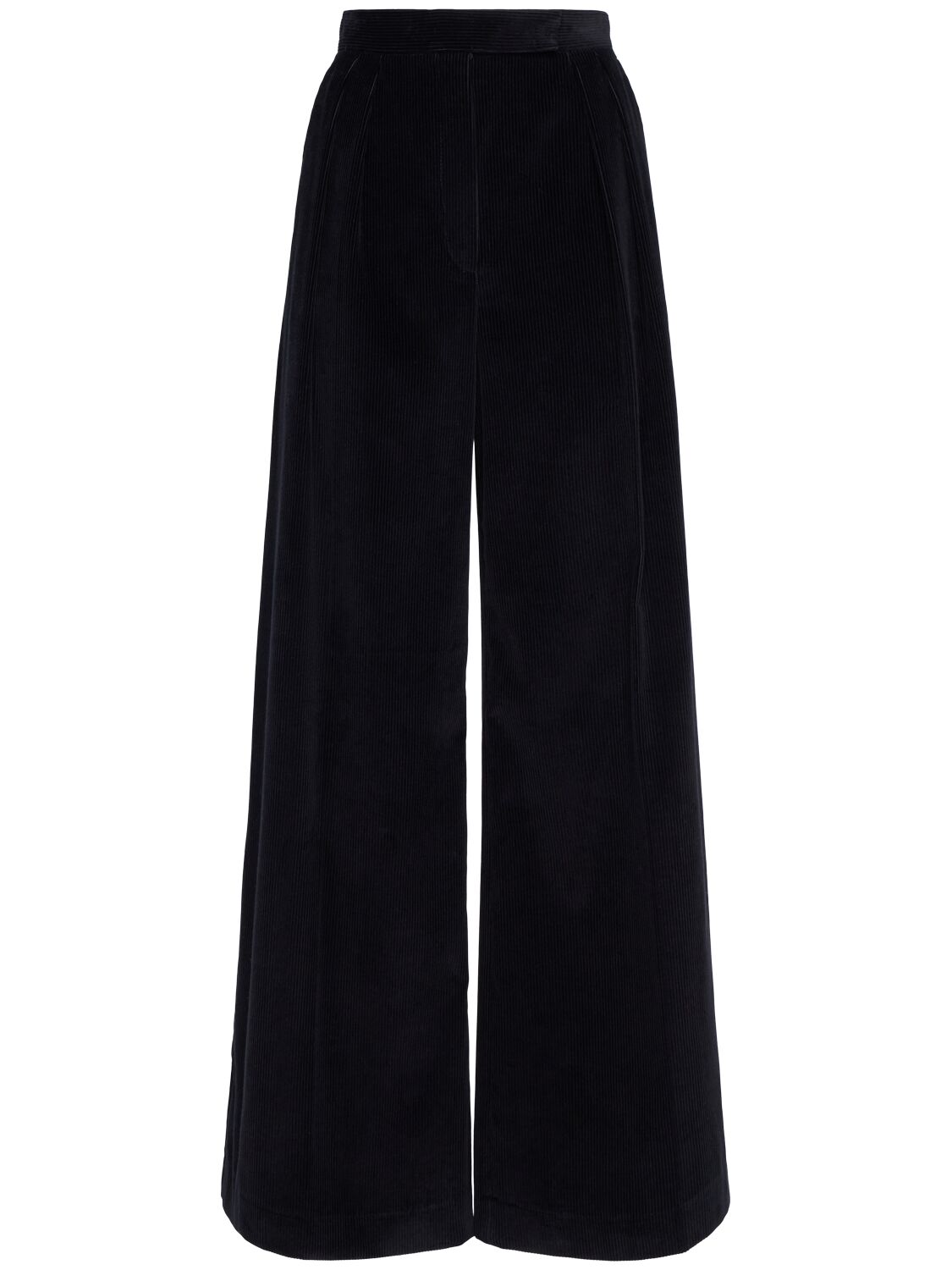 Shop Max Mara Gilly Corduroy Wide Leg Pants In Navy