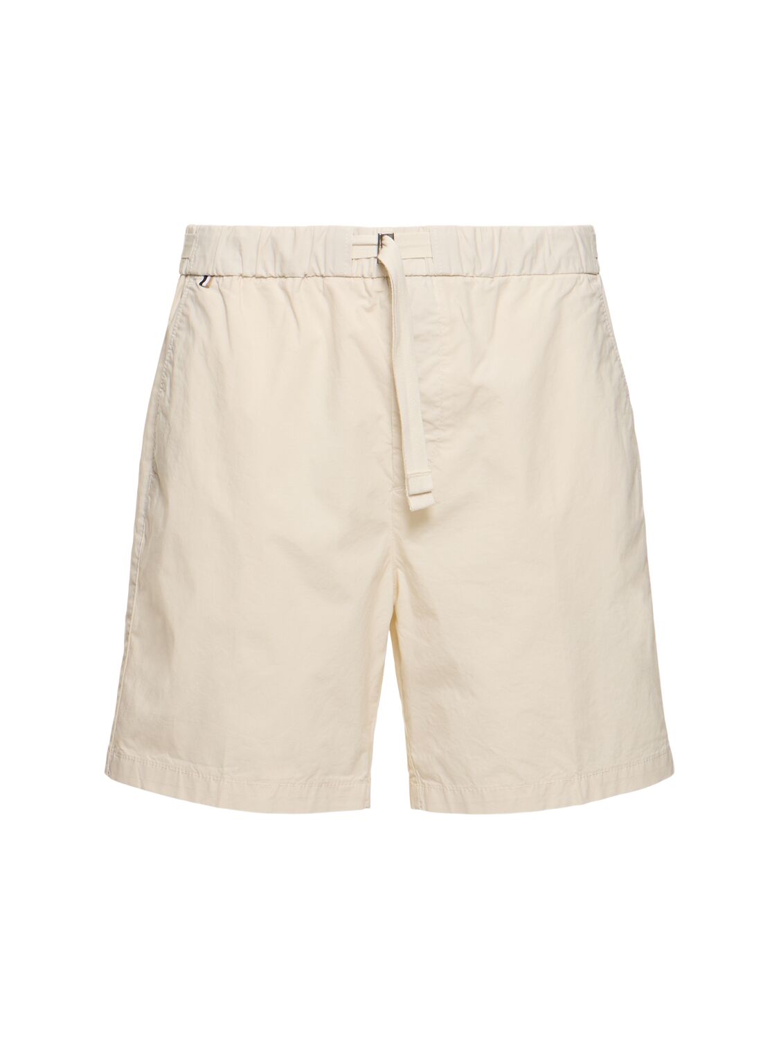 Hugo Boss Kenosh Cotton Blend Shorts In Open White