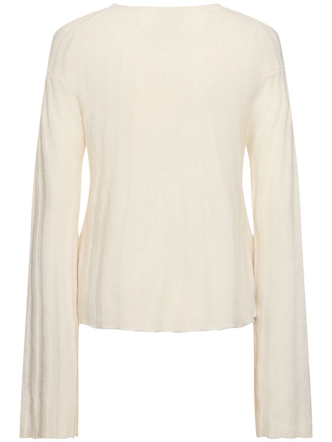 Loulou Studio Koro Ribbed Knit Wool Blend Sweater In Ivory