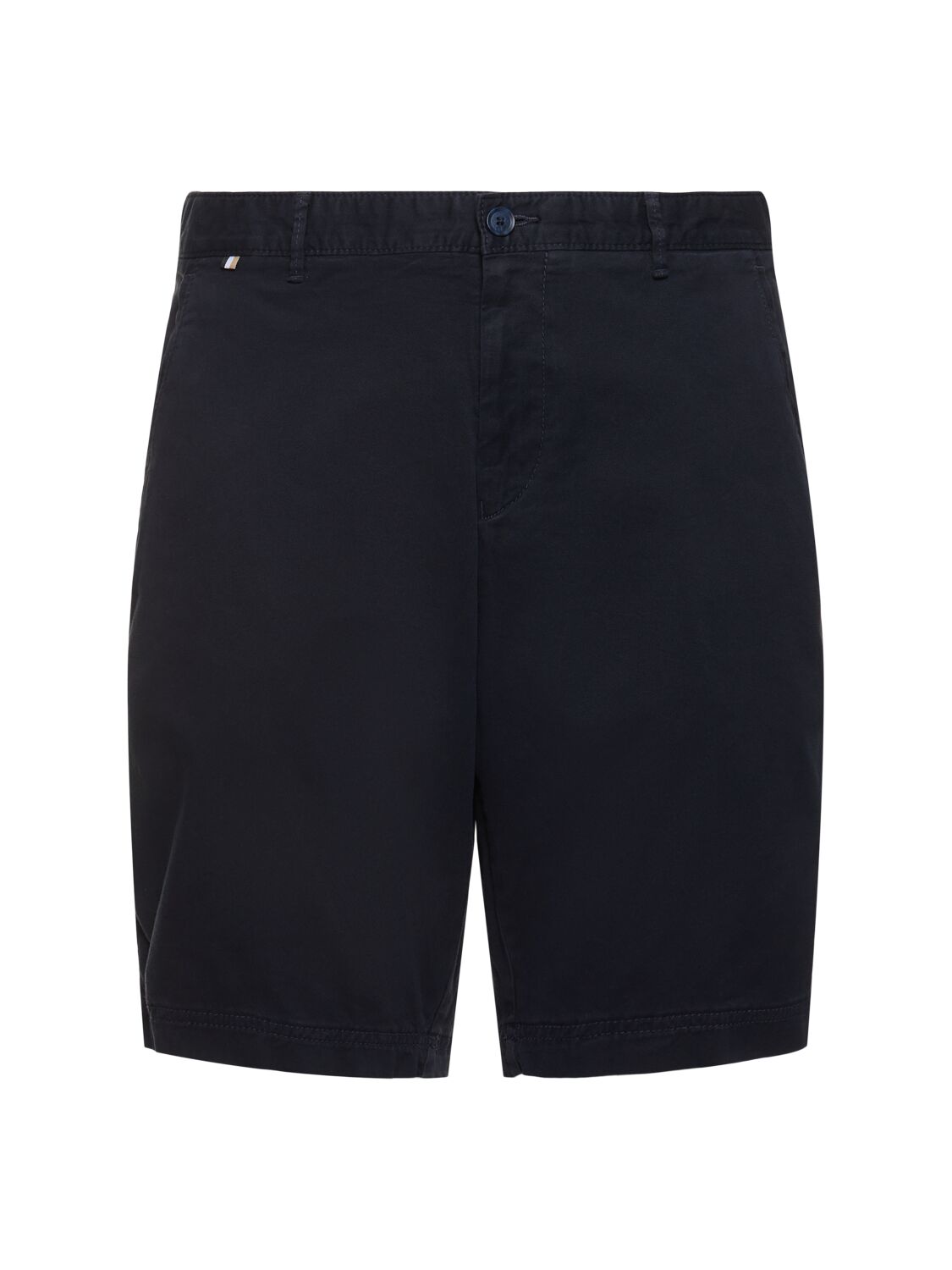 Shop Hugo Boss Slice Stretch Cotton Shorts In Dark Blue