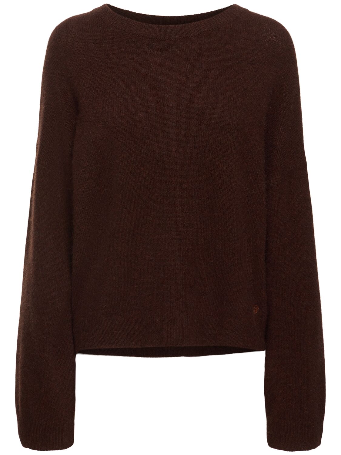 Loulou Studio Ropo Wool Blend Crewneck Sweater In Brown