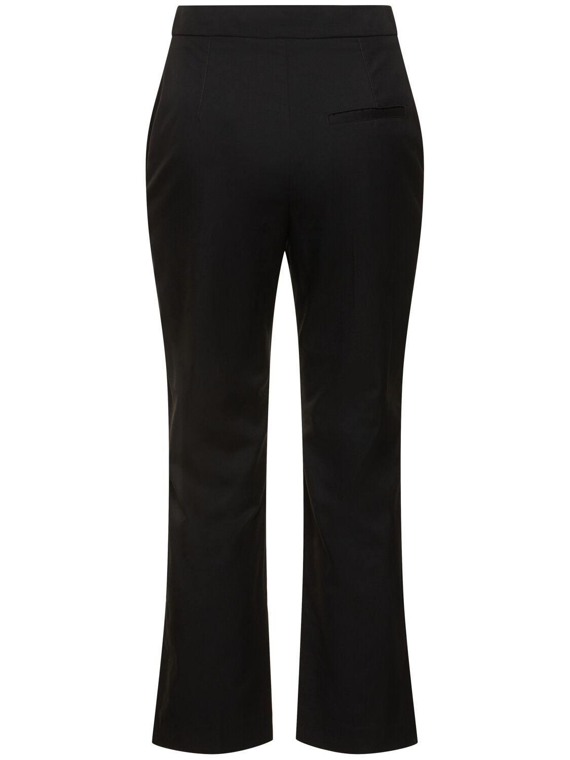 Shop Loulou Studio Dorkas High Rise Cropped Wool Pants In Black