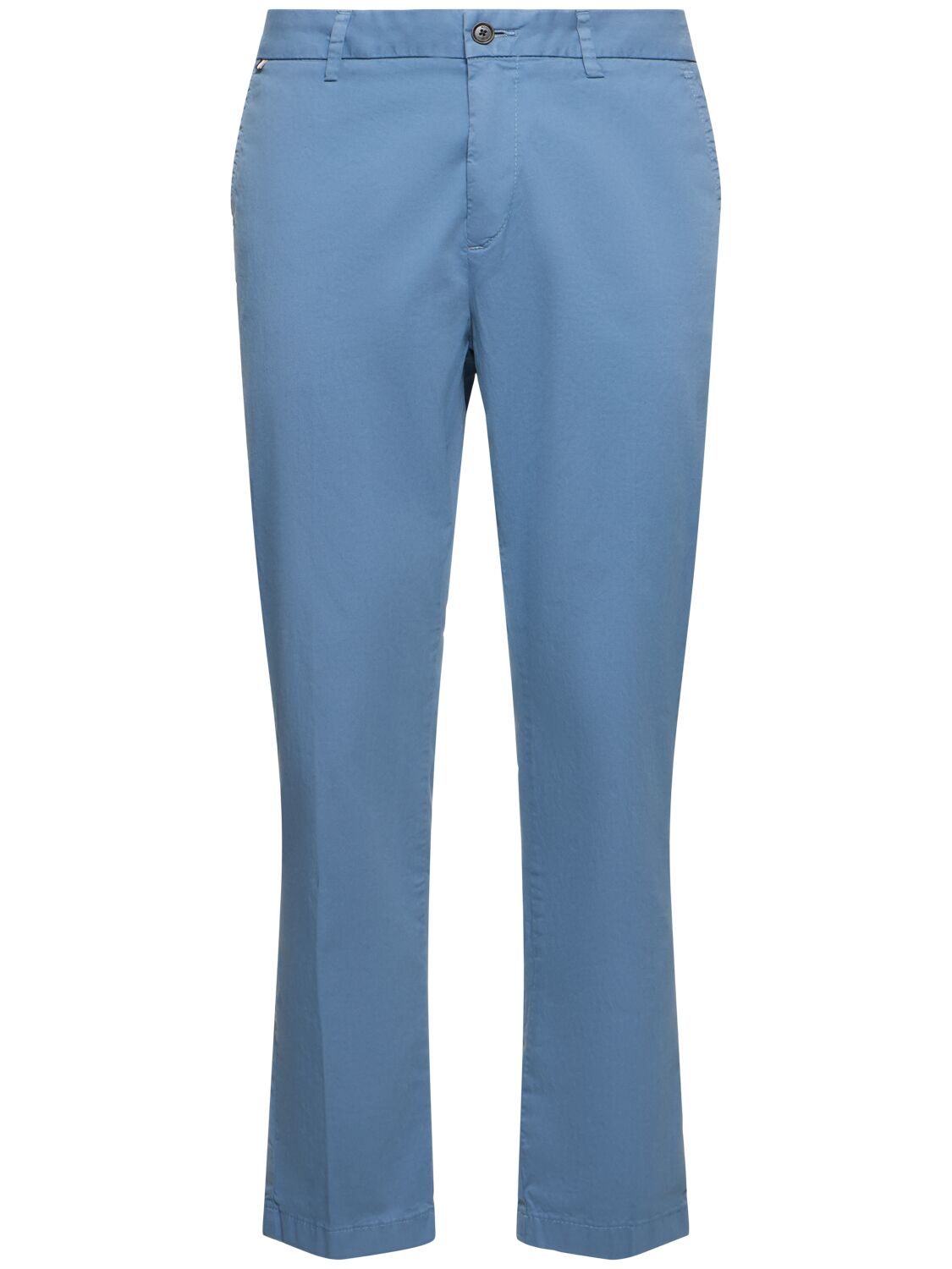 Hugo Boss Kaiton Stretch Cotton Trousers In Light Blue