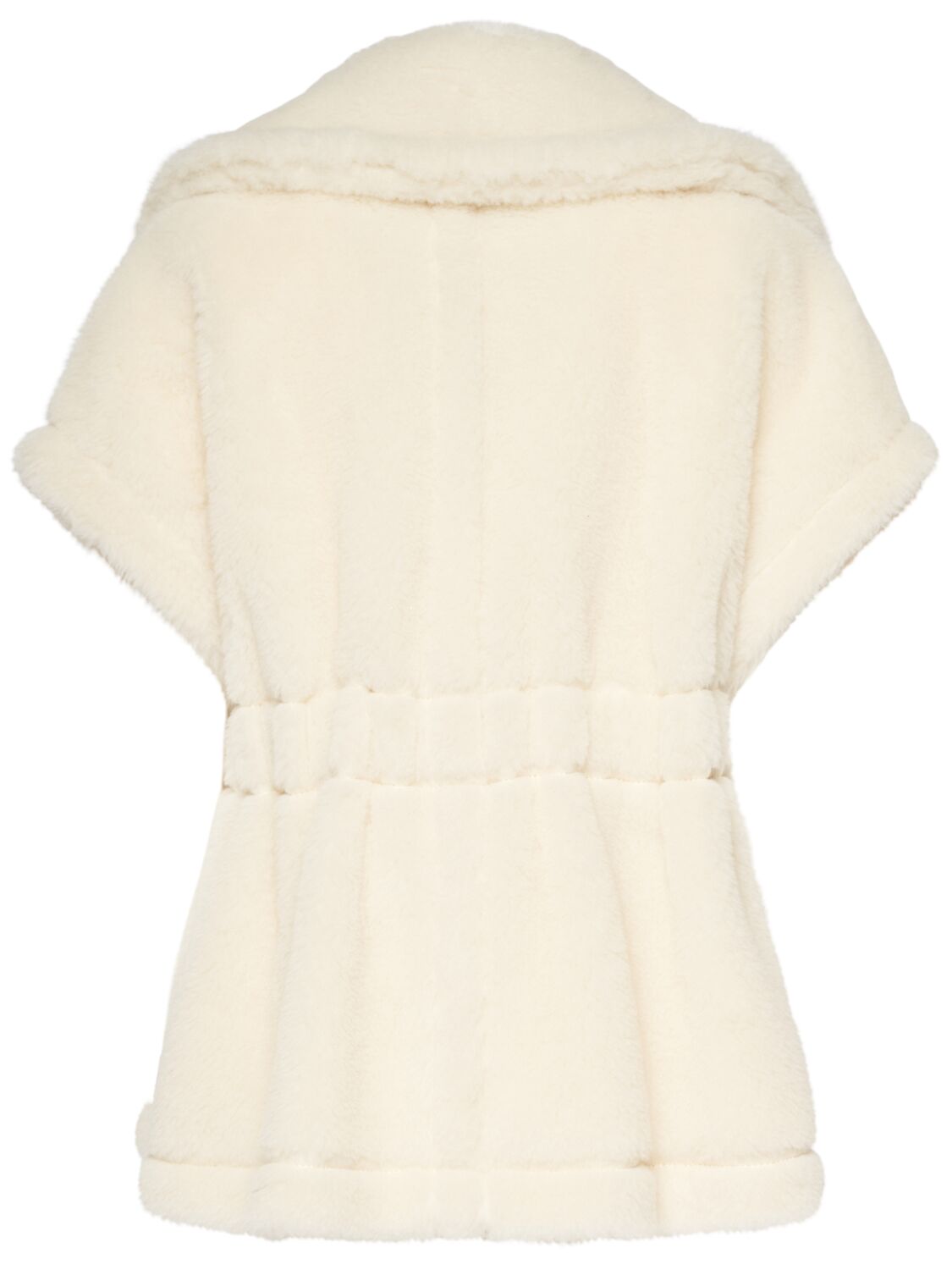 Shop Max Mara New Abavo1 Teddy Cape In White