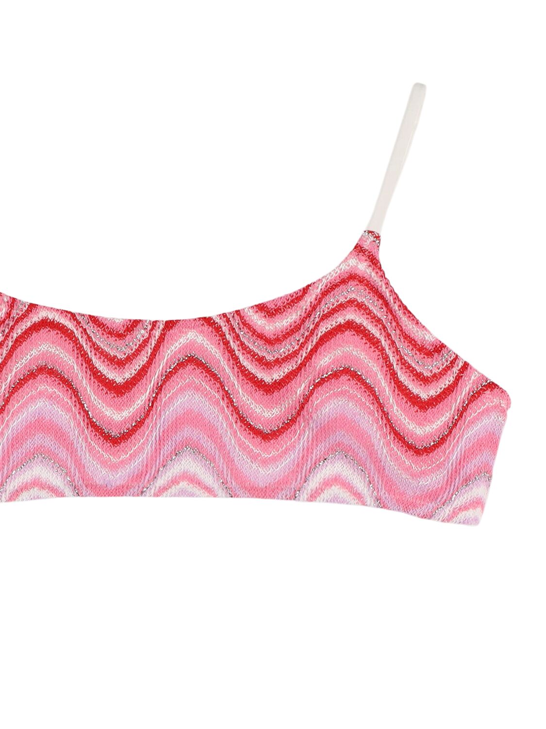 Shop Mc2 Saint Barth Printed Waves Bikini In Pink/multi