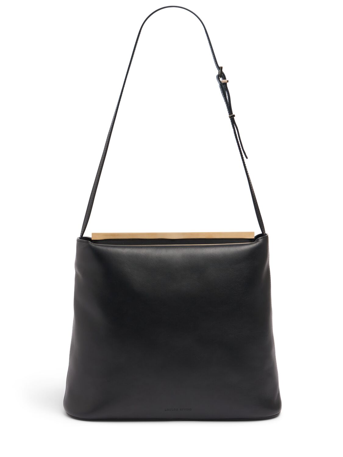 Loulou Studio Linda Leather Shoulder Bag In Black