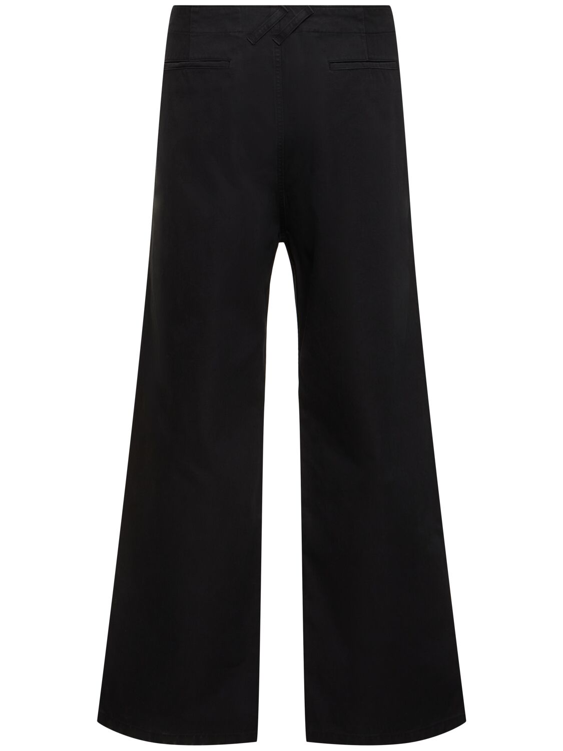 Shop Burberry Cotton Chino Pants In Black