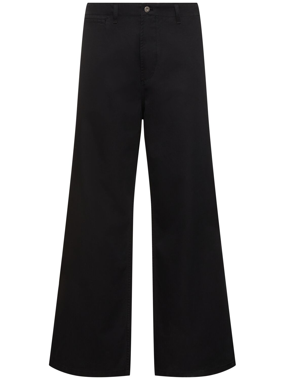 Burberry Cotton Chino Trousers In Black
