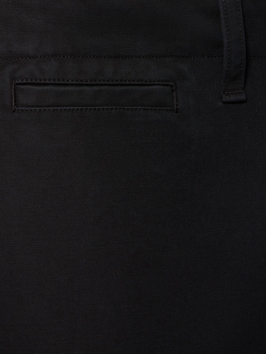 Shop Burberry Cotton Chino Pants In Black