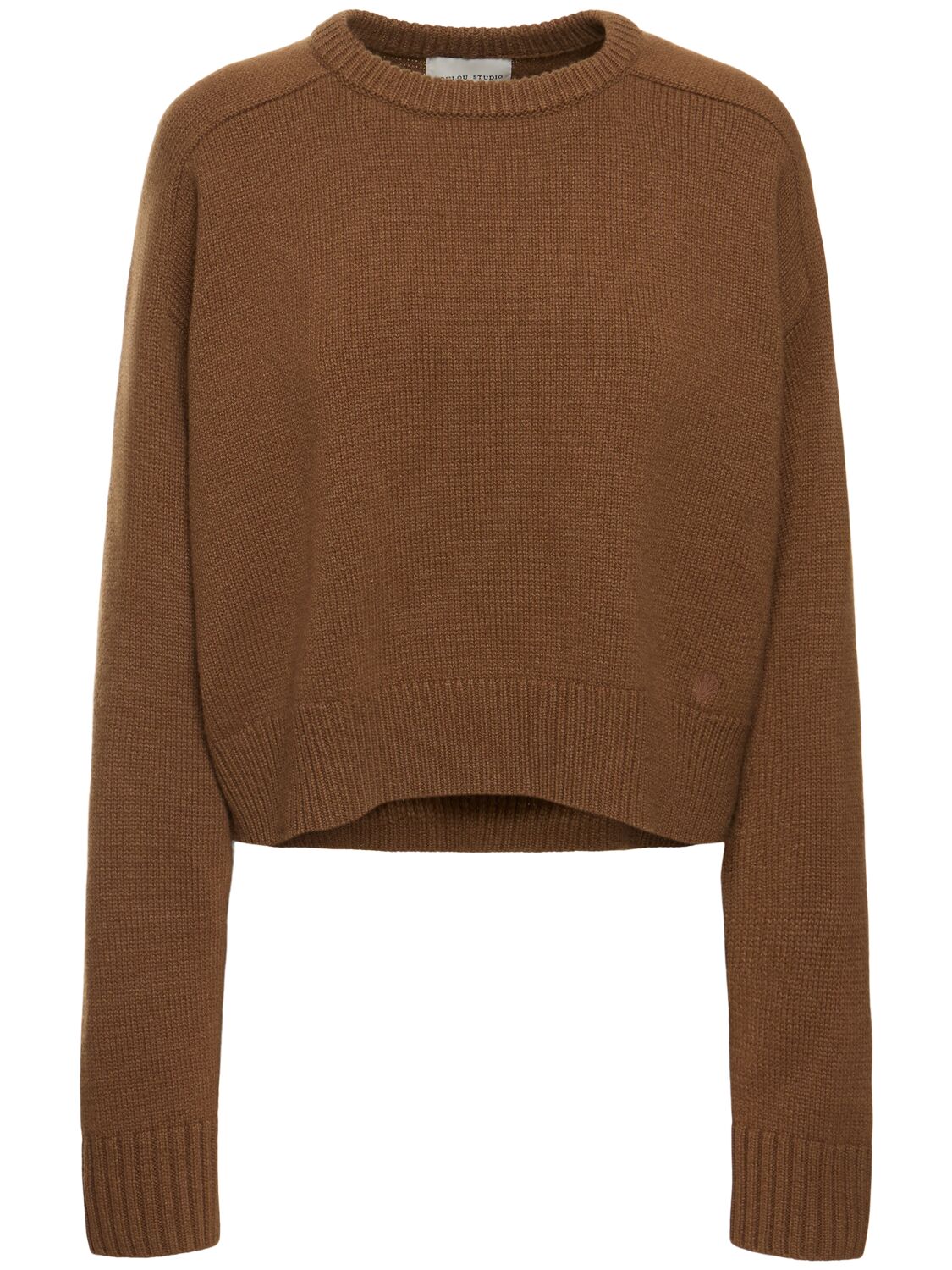 Loulou Studio Bruzzi Oversize Wool Blend Sweater In Brown