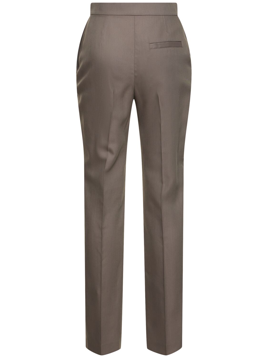 Shop Loulou Studio Kallisto High Rise Wool Straight Pants In Grey