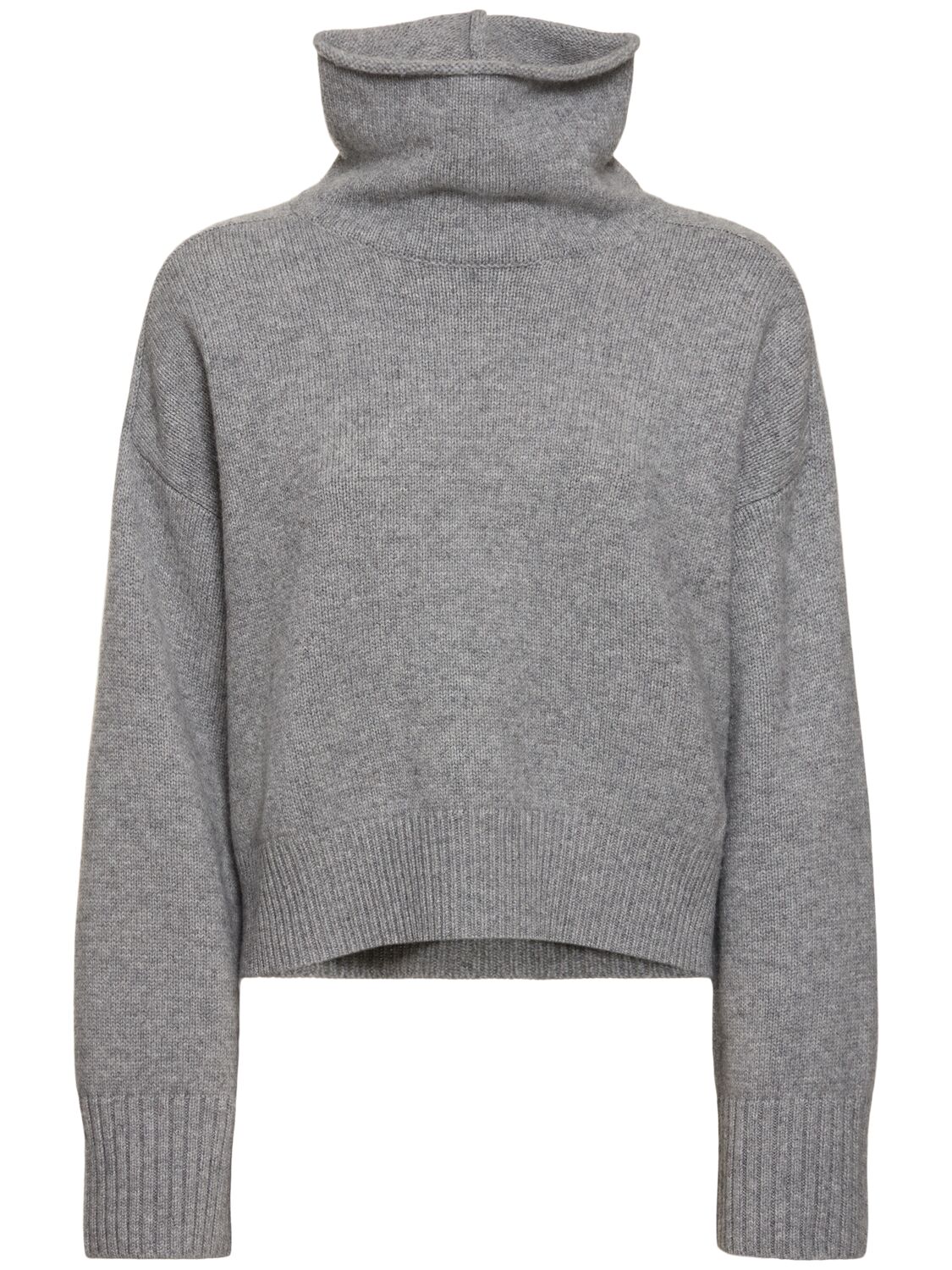 Loulou Studio Stintino Wool Blend Turtleneck Sweater In Gray