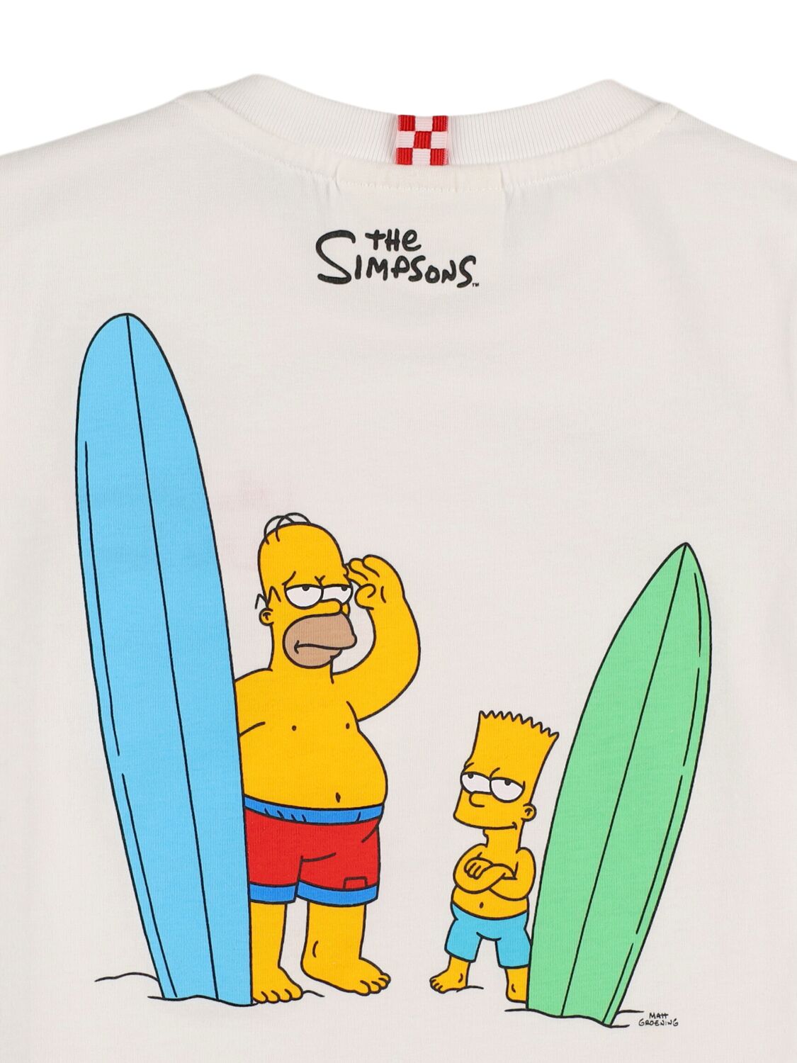 Shop Mc2 Saint Barth The Simpsons Print Cotton Jersey T-shirt In White