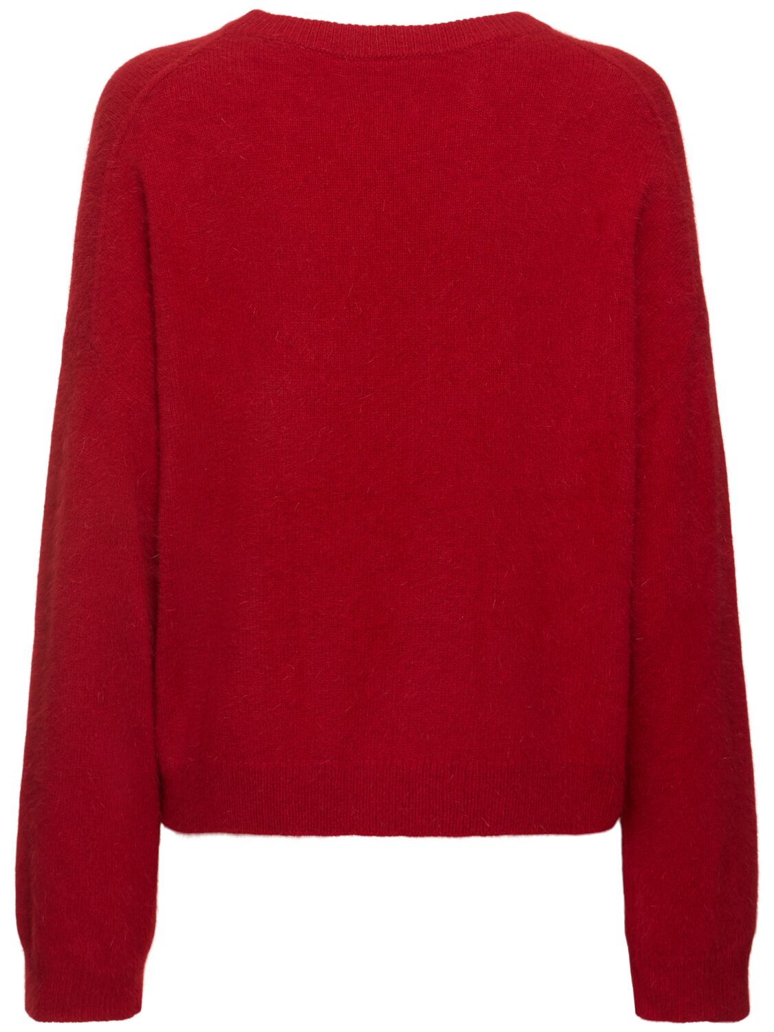 Shop Loulou Studio Ropo Wool Blend Crewneck Sweater In Red