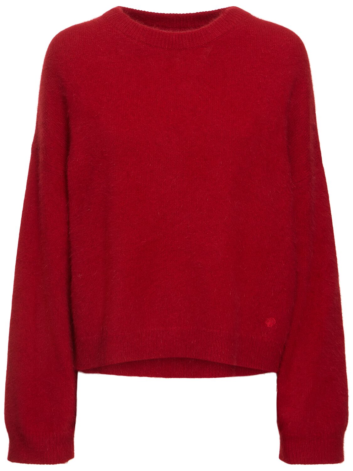 Loulou Studio Ropo Wool Blend Crewneck Sweater In Red