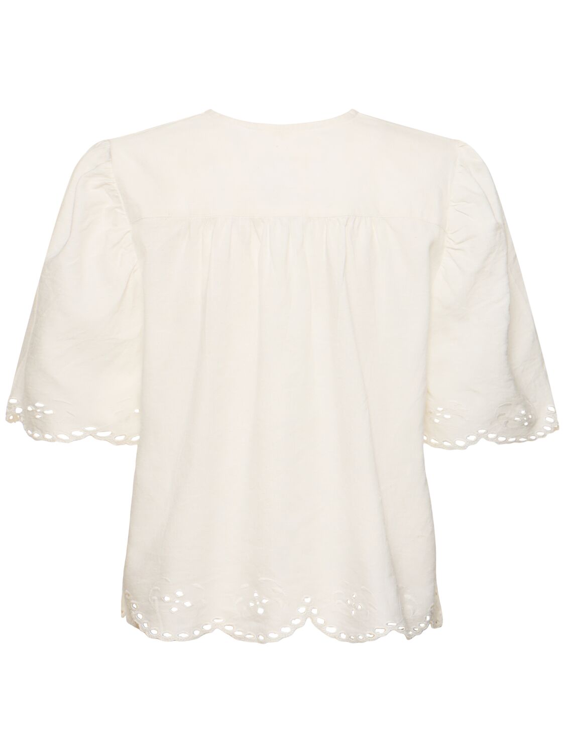 Shop Designers Remix Layla Cotton Blend Shirt In Cream