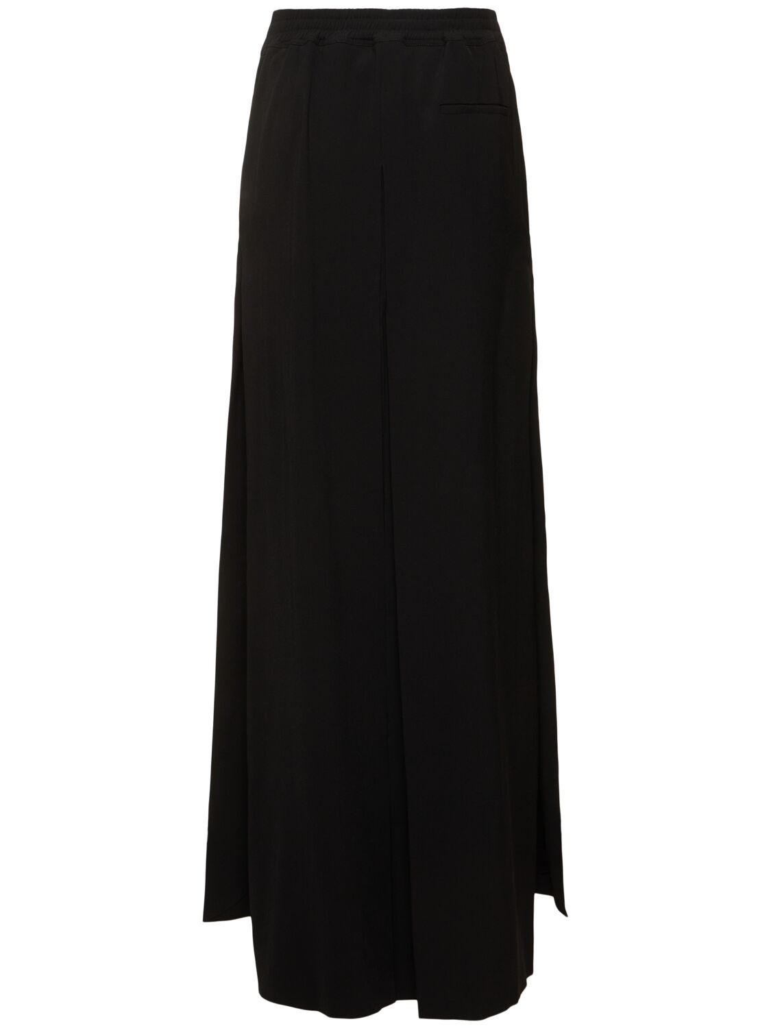 Shop Ann Demeulemeester Flyn Long Pleated Skirt In Black