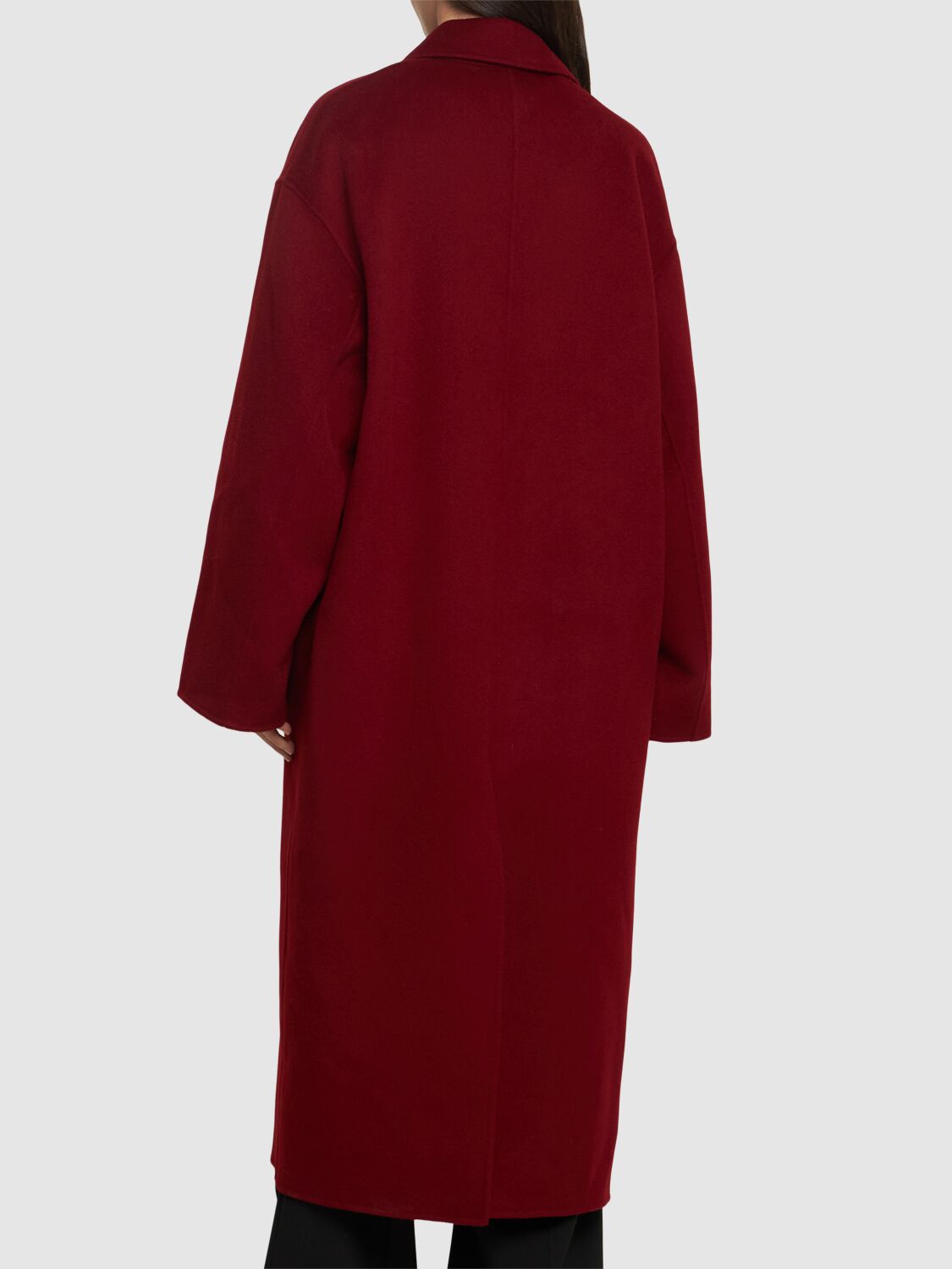 Shop Loulou Studio Borneo Double Breast Wool Long Coat In Red