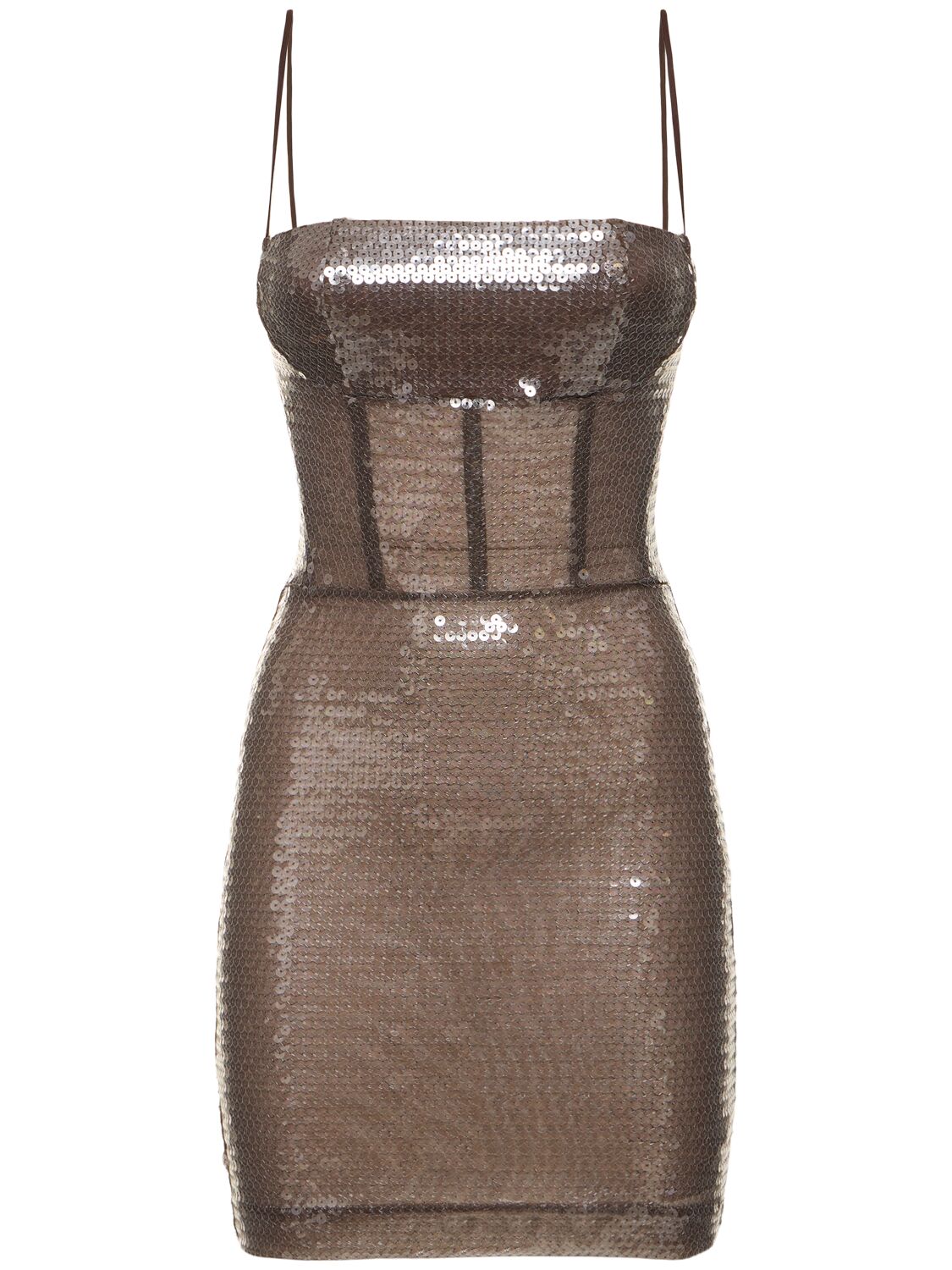 Nensi Dojaka Kendall Mini Dress In Brown