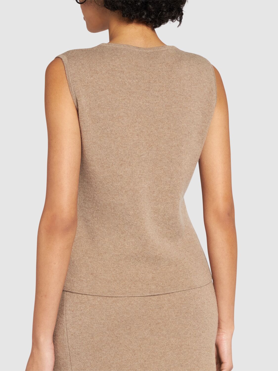 Shop Max Mara Fosco Wool & Cashmere Knit Top In Brown