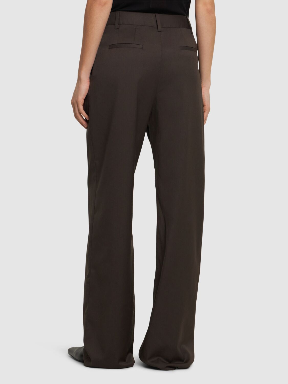 Shop Loulou Studio Sbiru Wool Flared Pants In Brown