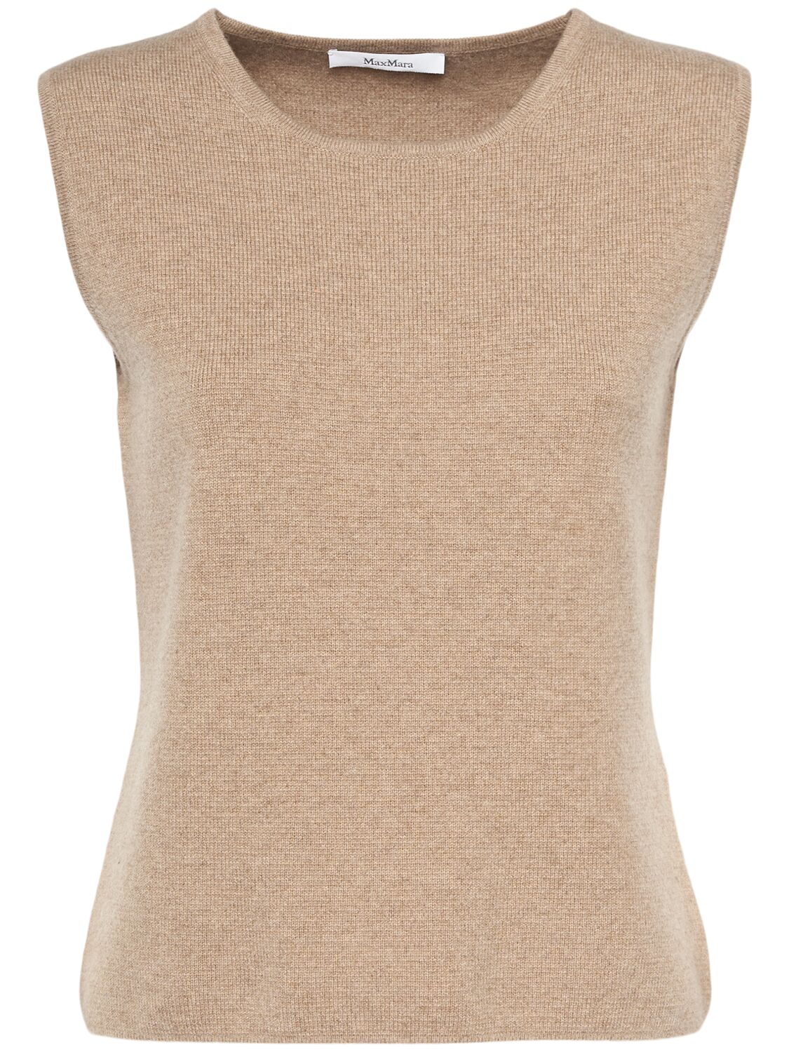 Shop Max Mara Fosco Wool & Cashmere Knit Top In Brown