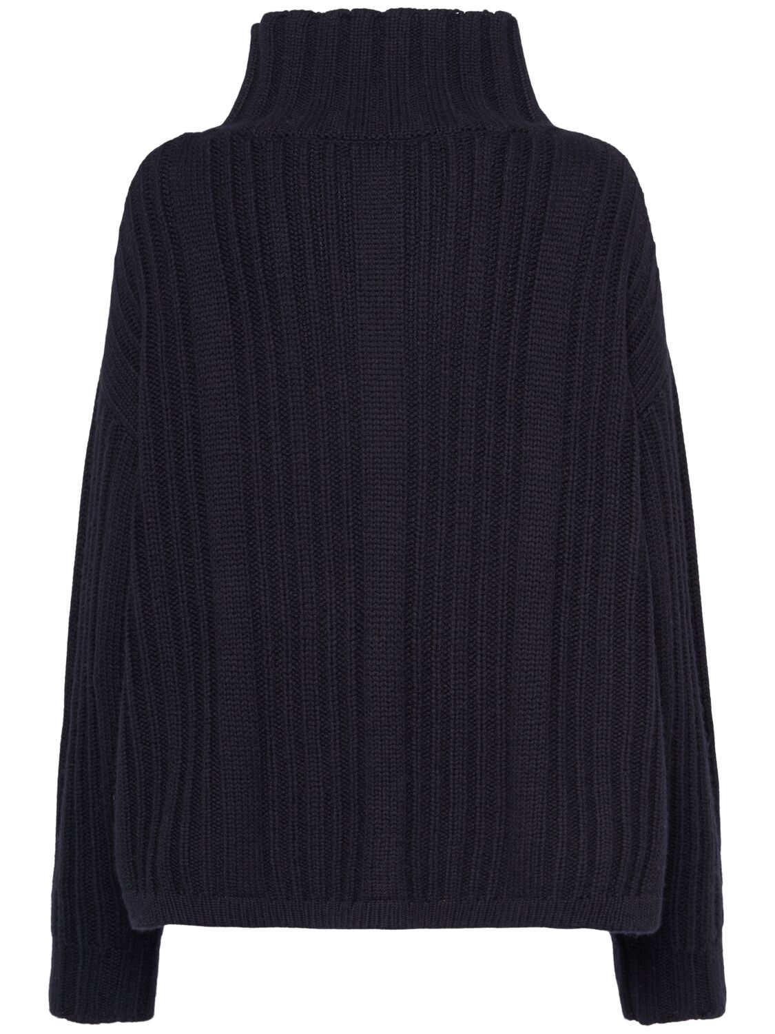 Shop Max Mara Vitalba Wool Knit Turtleneck Sweater In Navy