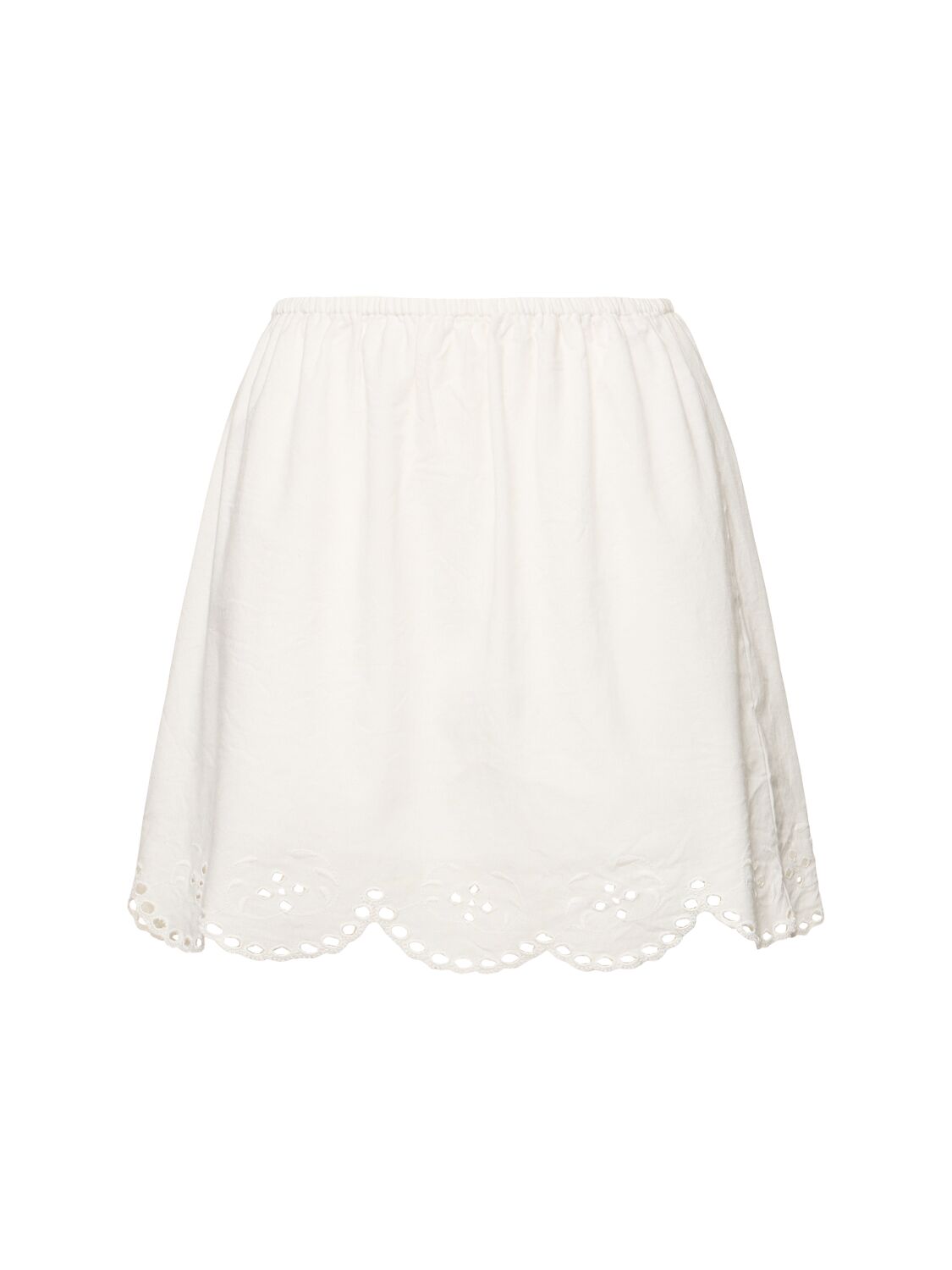 Designers Remix Layla Cotton Blend Mini Skirt In Cream
