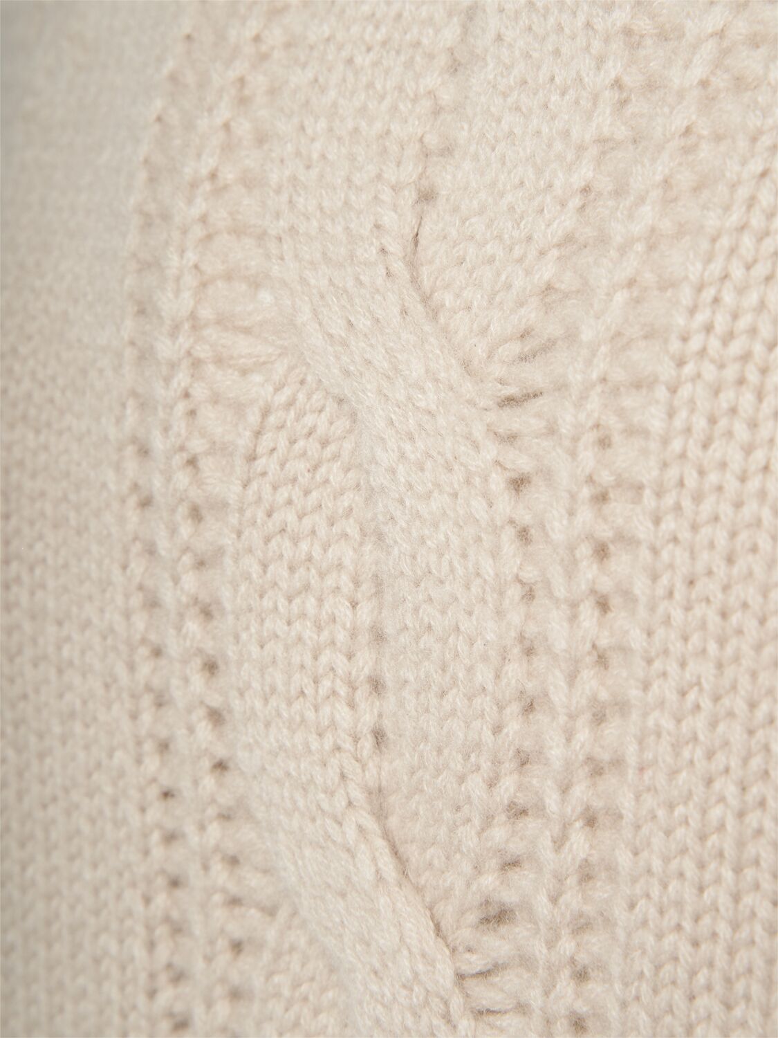 Shop Max Mara Pico Cashmere Knit Sweater In Beige