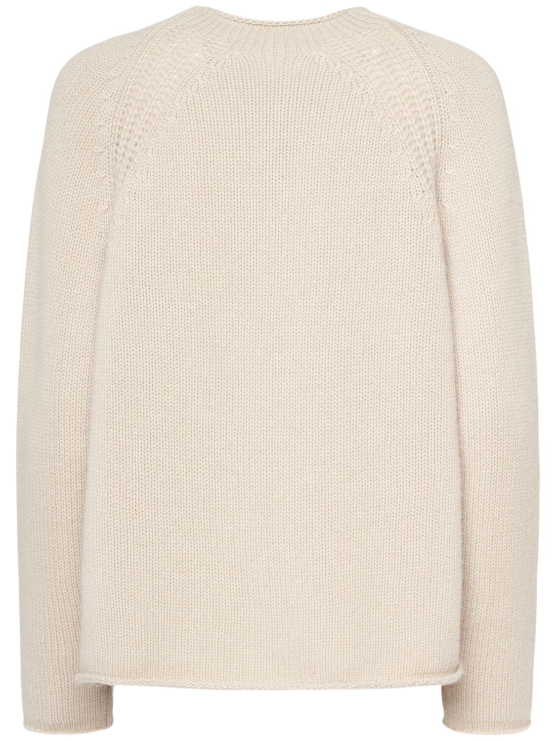 Shop Max Mara Pico Cashmere Knit Sweater In Beige