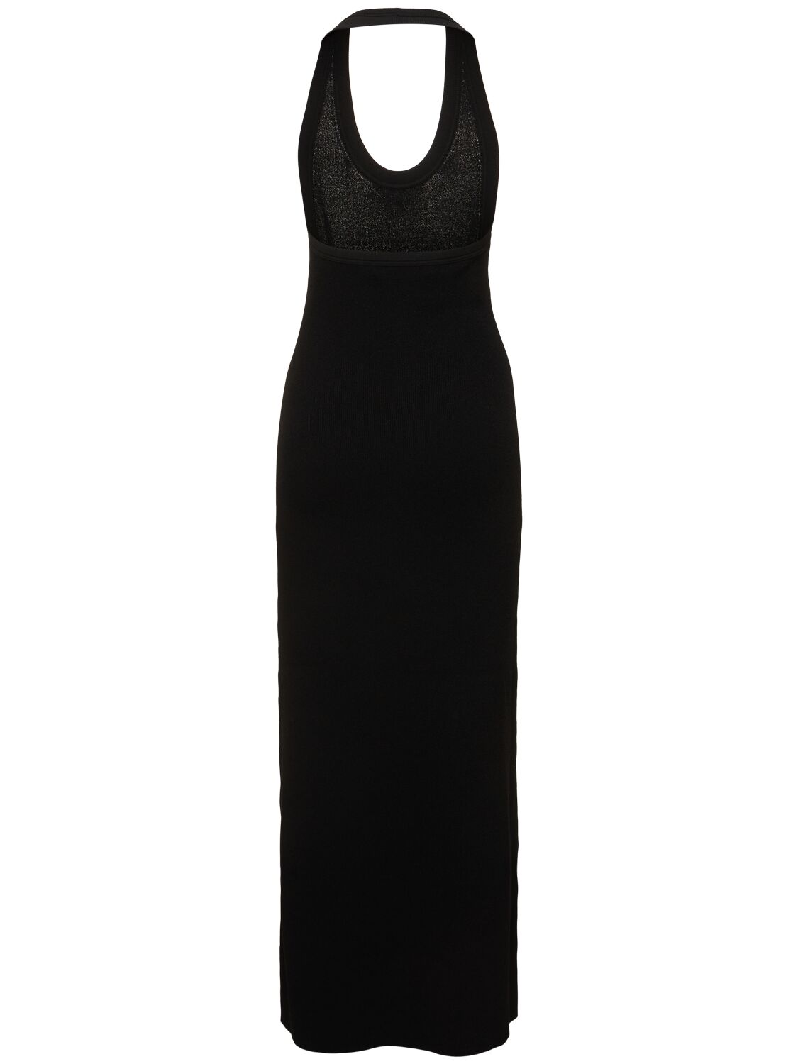 Proenza Schouler Ribbed-knit Halterneck Dress In Black