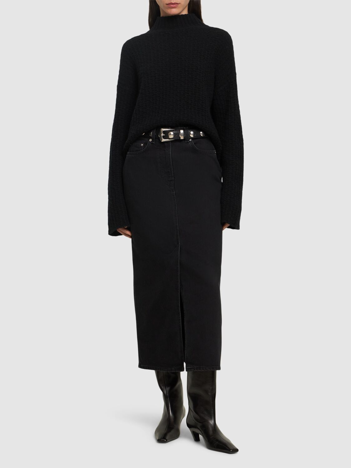 LOULOU STUDIO KRIS WOOL BLEND TURTLENECK SWEATER 