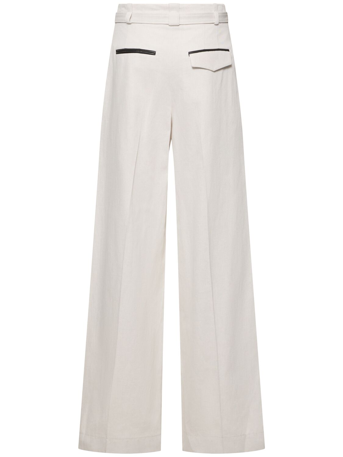 Shop Proenza Schouler Dana Tailored Cotton & Linen Pants In White