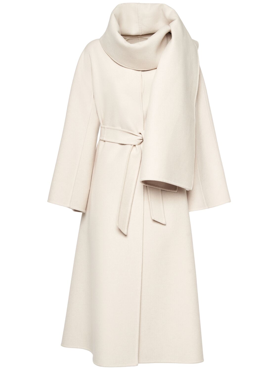 Shop Max Mara Pepaia Wool & Cashmere Long Coat In Ivory