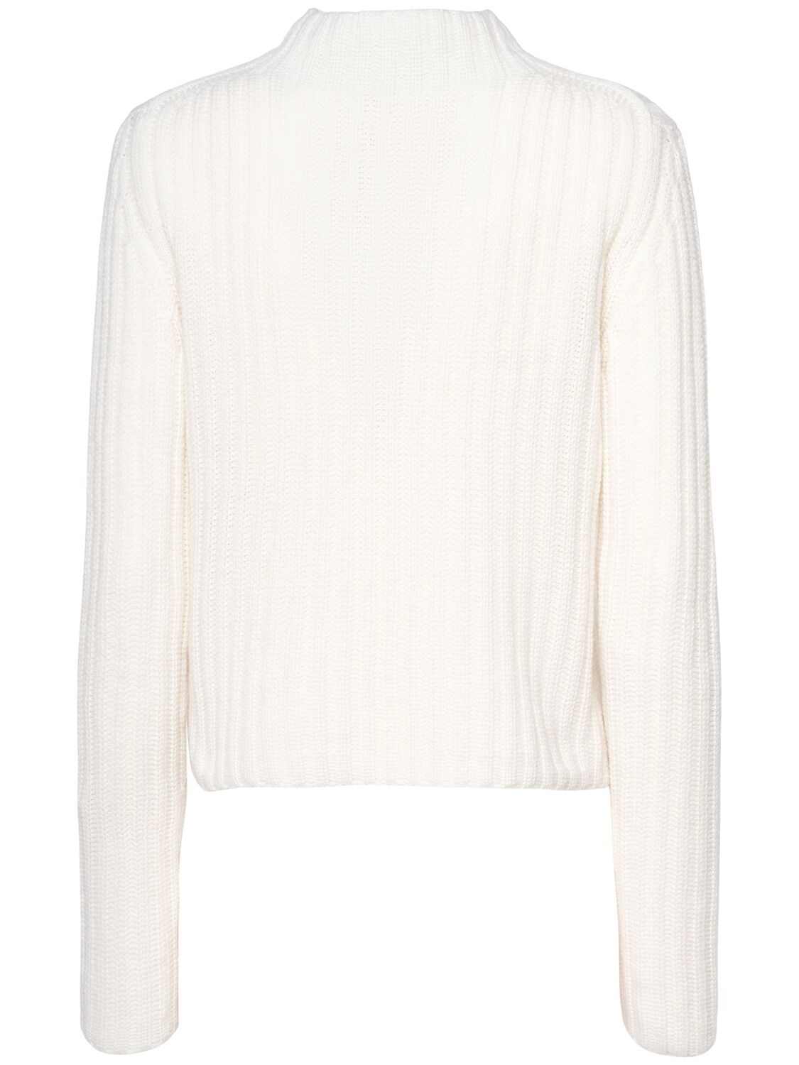 Shop Max Mara Aloa Rib Knit Sweater In White