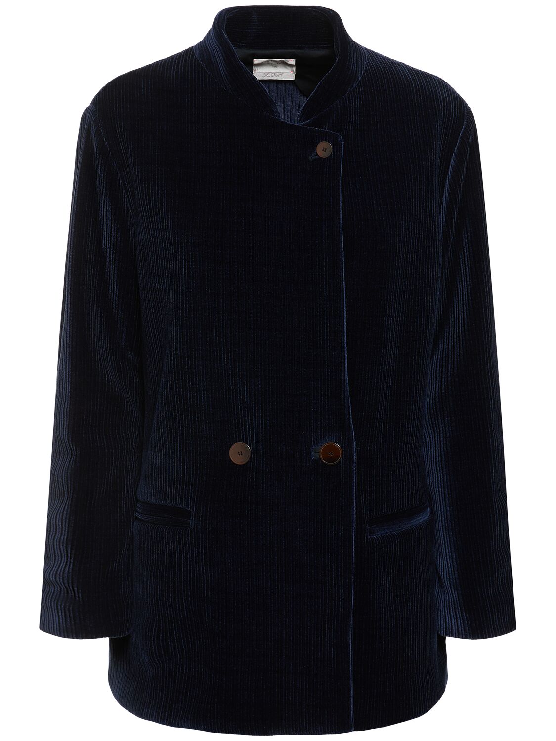 Forte Forte Knitted Corduroy Jacket In Navy