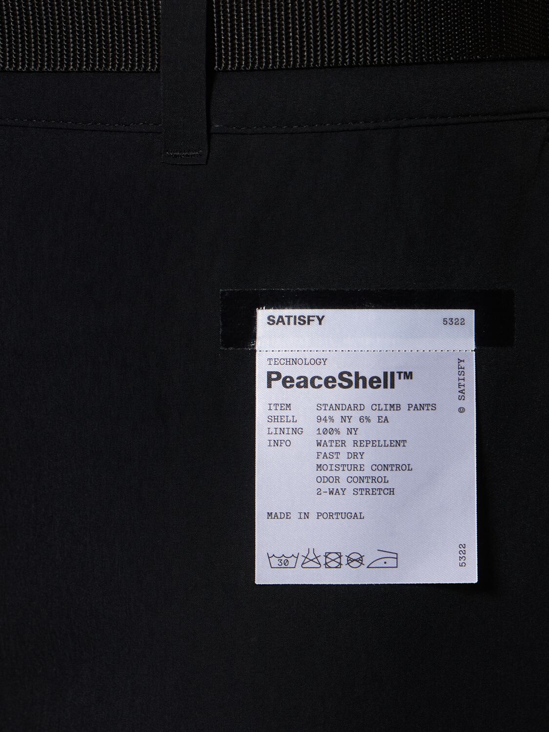 Shop Satisfy Peaceshell Standard Climb Tech Pants In Black