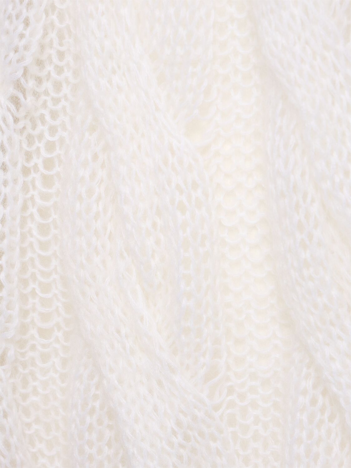 Shop Forte Forte Mohair Blend Cable Knit Sweater In White