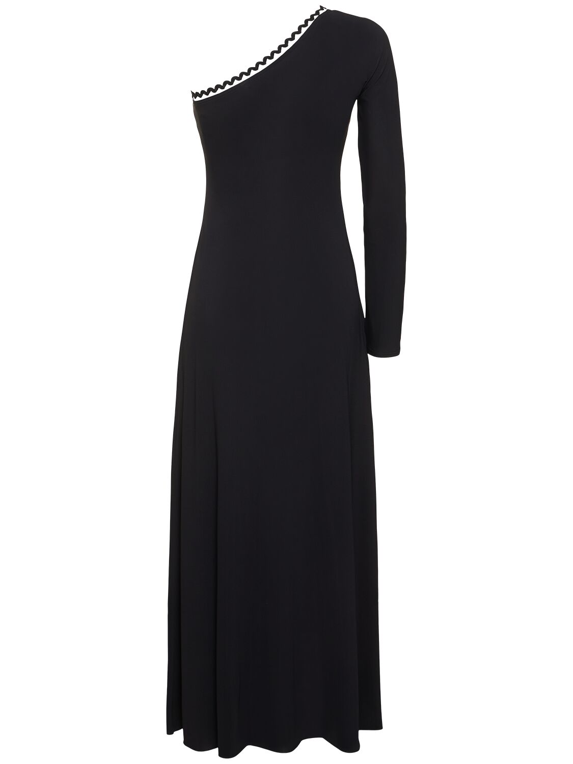 Shop Eres Play One Sleeve Maxi Dress In Black