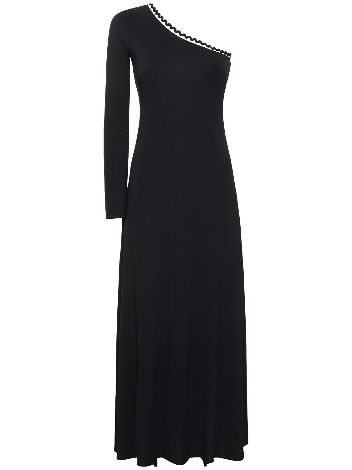 Shop Eres Play One Sleeve Maxi Dress In Black