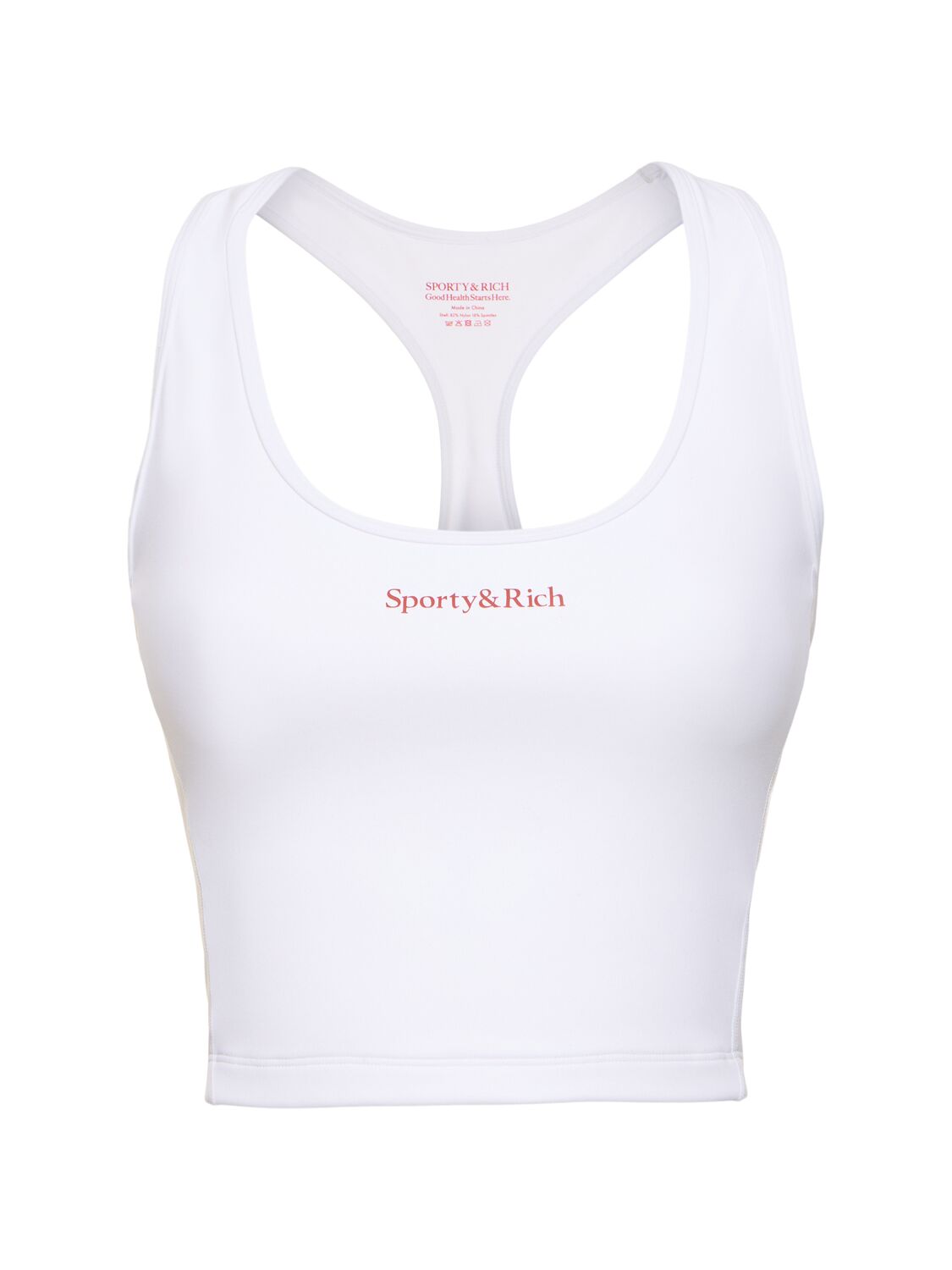 Sporty And Rich Serif Logo Sport Tank Top In White