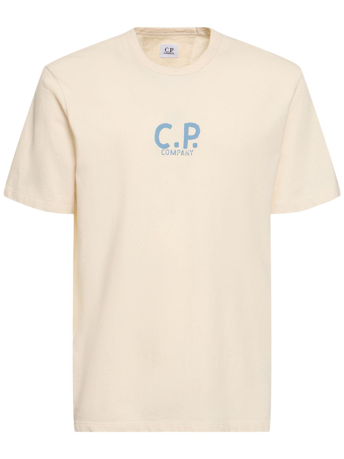 C.p. Company Natural T-shirt In Pistachio Shell