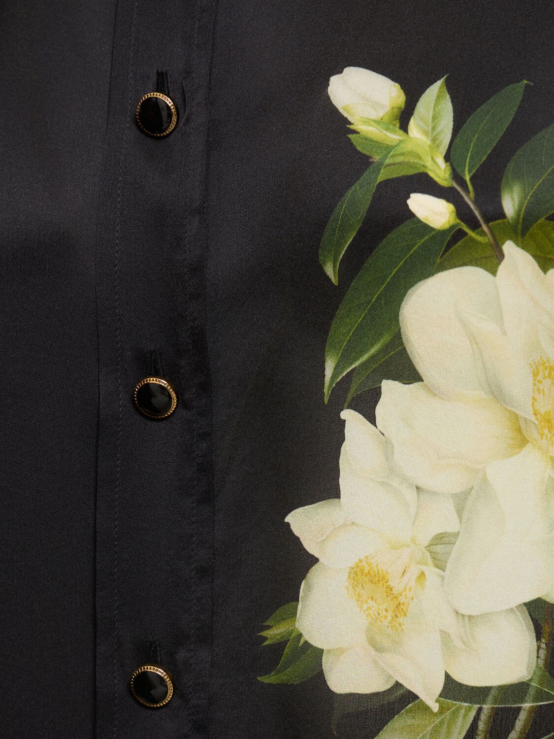 Shop Zimmermann Harmony Flower Buttoned Silk Shirt In Black